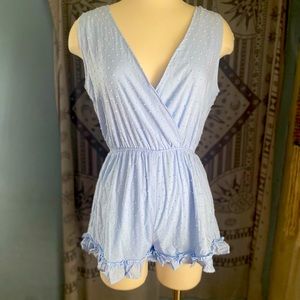 Nanamacs NWOT Swiss dot fully lined romper size medium